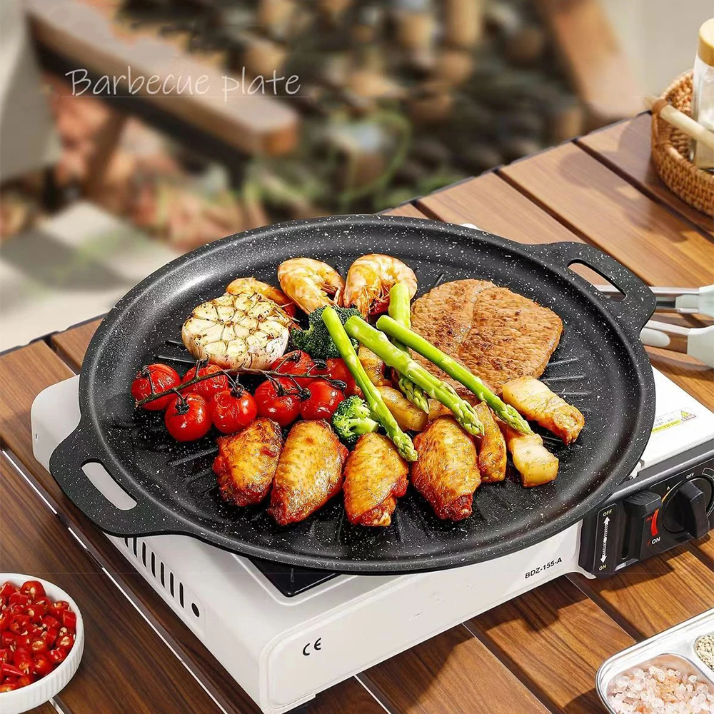Korean Bbq Grill - مقلاة شواء خارجية 34 سم غير