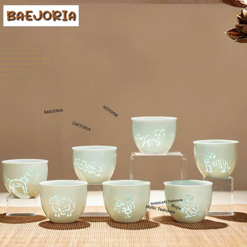 Celadon Ceramic Cup - 175 مل أكواب شاي زيلادون فاخرة