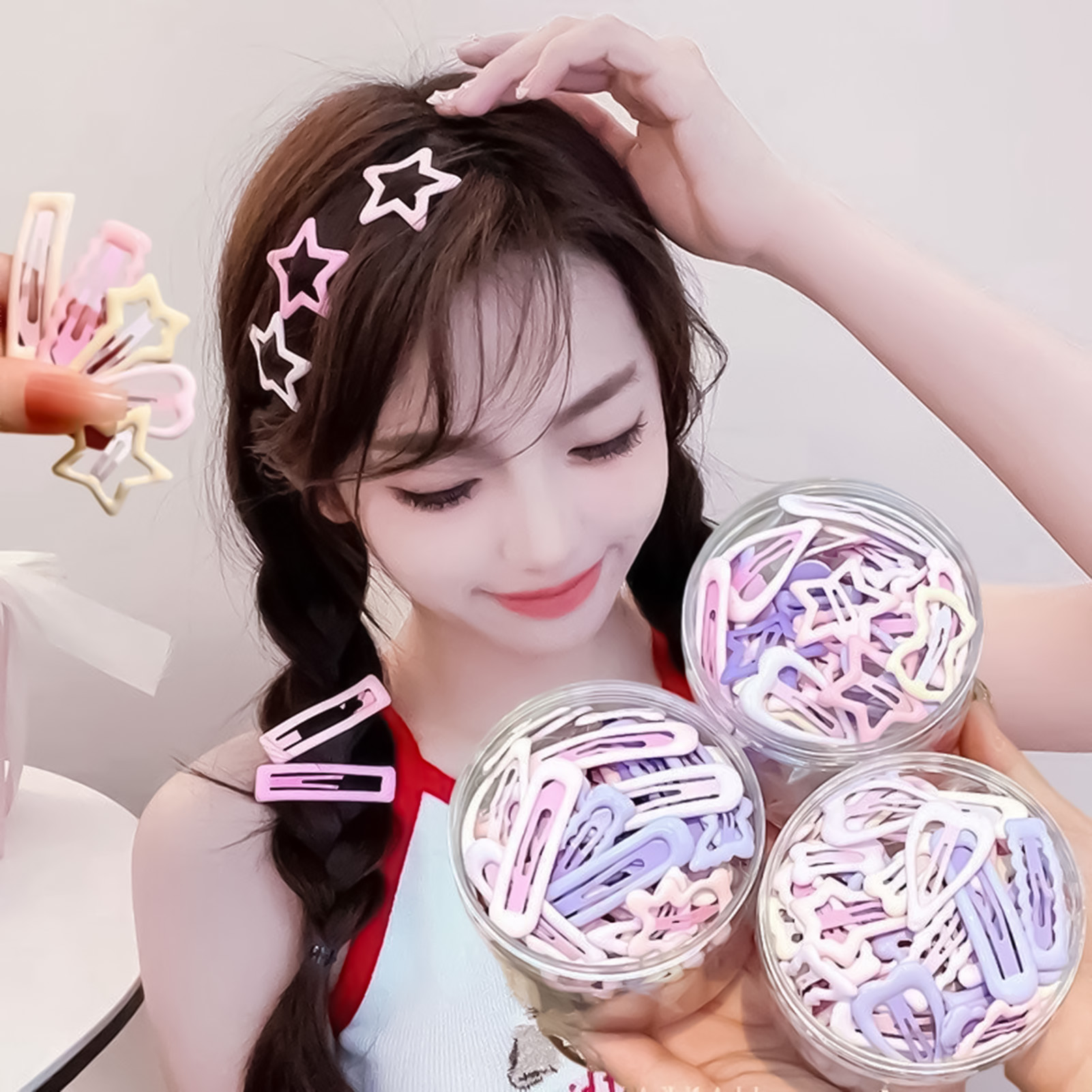 Korean Lifestyle & Kids Boutique - 3 قطع من دبابيس الشعر ذات