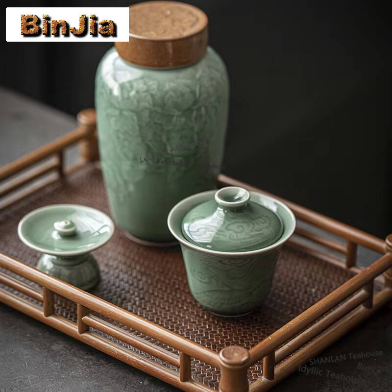 طقم شاي صيني عتيق من سيلادون ، - مراجعة Celadon Ceramic Cup وسعره