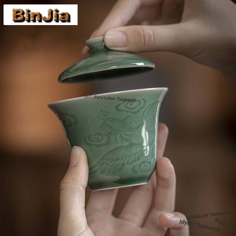 طقم شاي صيني عتيق من سيلادون ، - مراجعة Celadon Ceramic Cup وسعره