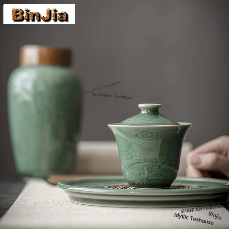 طقم شاي صيني عتيق من سيلادون ، - مراجعة Celadon Ceramic Cup وسعره